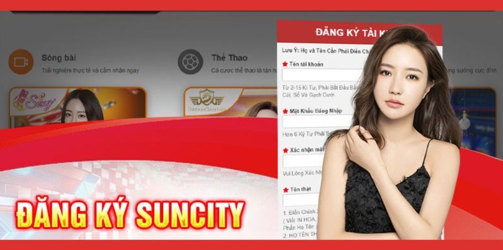 Đăng ký Suncity qua trang chủ nhanh chóng, thành công